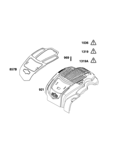 Blower Housing Group Diagram and Parts List for 103M02-0118-H5 100000 - 19Z999 Briggs and Stratton Engine